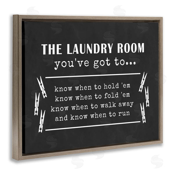 Stupell Industries Lettered And Lined | Laundry Room You've Got To Know When Phrases Wall Art