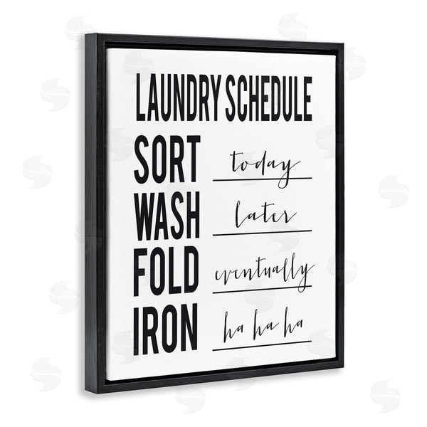 Stupell Industries Lettered And Lined | Laundry Schedule Sort Today Wash Later Funny Phrases Wall Art