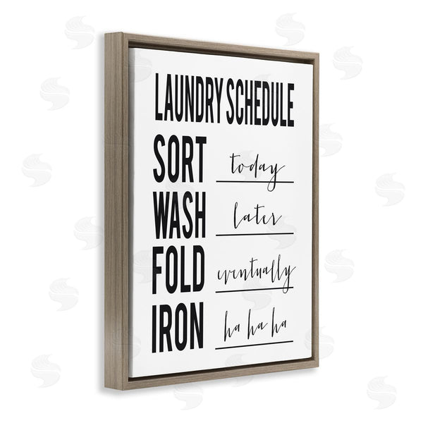 Stupell Industries Lettered And Lined | Laundry Schedule Sort Today Wash Later Funny Phrases Wall Art