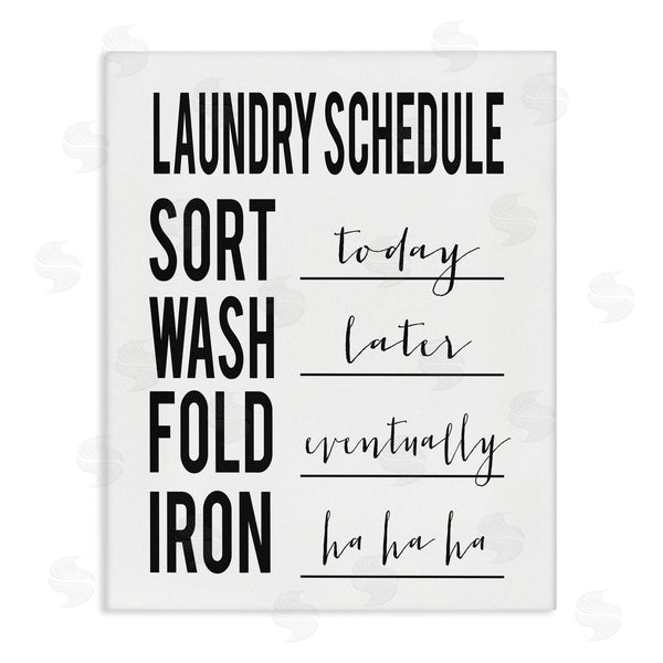 stupell industries Lettered and Lined | Laundry Schedule Sort Today Wash Later Funny Phrases Wall Art