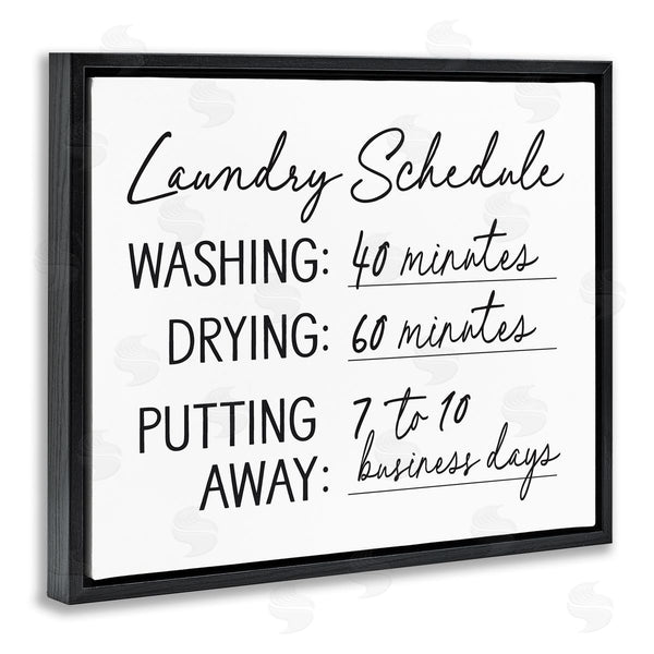 Stupell Industries Lettered And Lined | Laundry Schedule Witty Text Casual Home Sign Wall Art