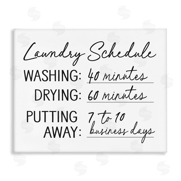 stupell industries Lettered and Lined | Laundry Schedule Witty Text Casual Home Sign Wall Art