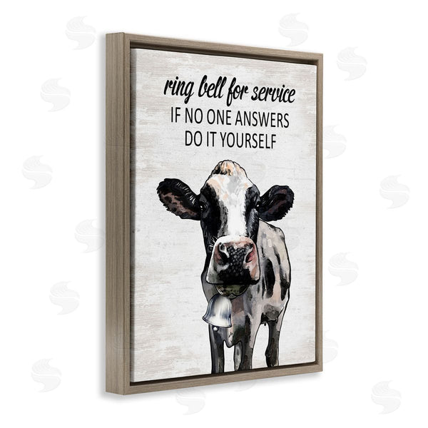 Stupell Industries Lettered And Lined | Laundry Service Cow