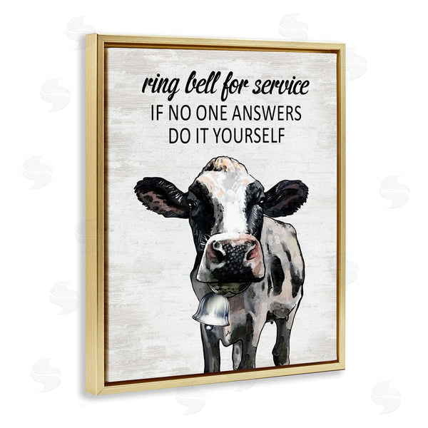 Stupell Industries Lettered And Lined | Laundry Service Cow