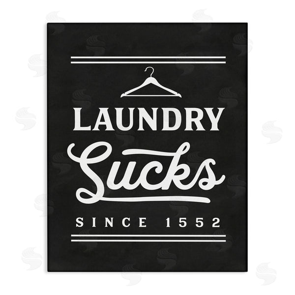 stupell industries Lettered and Lined | Laundry Sucks Phrase Bathroom Clothesline Hanger Wall Art