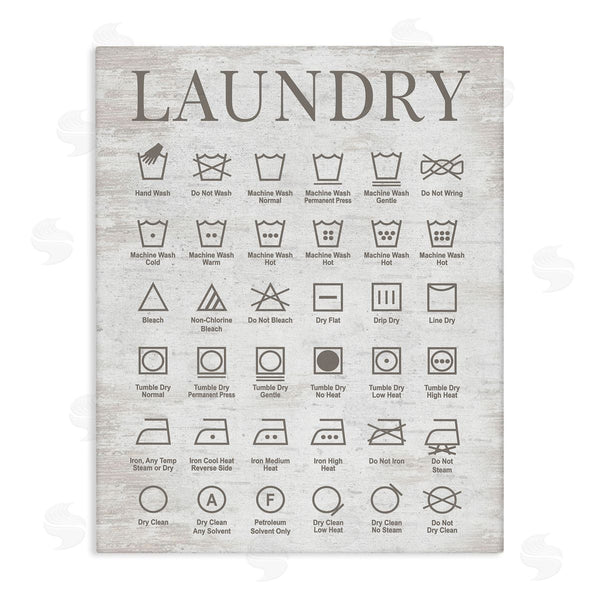 stupell industries Lettered and Lined | Laundry Symbols Guide