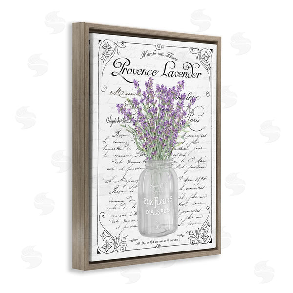 Stupell Industries Lettered And Lined | Lavender Ornate French Script