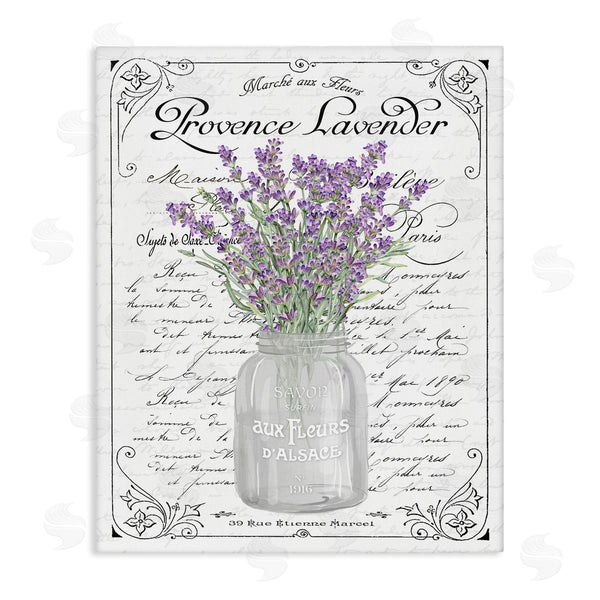 stupell industries Lettered and Lined | Lavender Ornate French Script