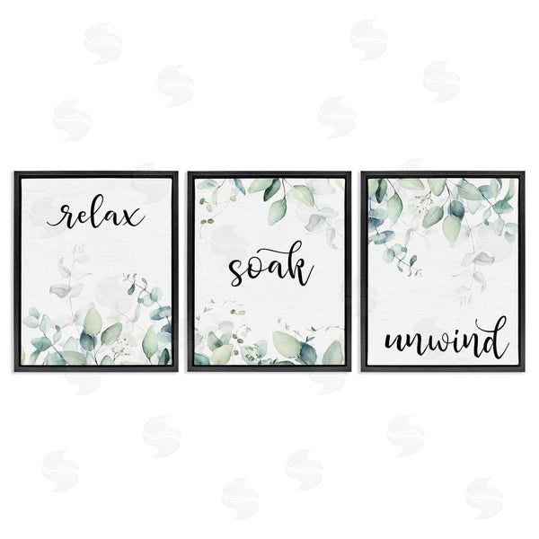 Stupell Industries Lettered And Lined | Leafy Bathroom Herbs Wall Art