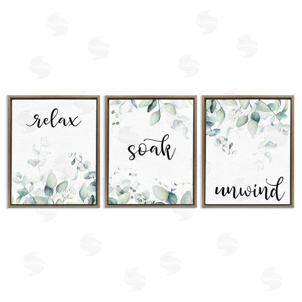 Stupell Industries Lettered And Lined | Leafy Bathroom Herbs Wall Art