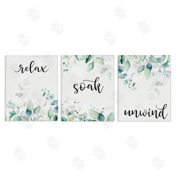 stupell industries Lettered and Lined | Leafy Bathroom Herbs Wall Art