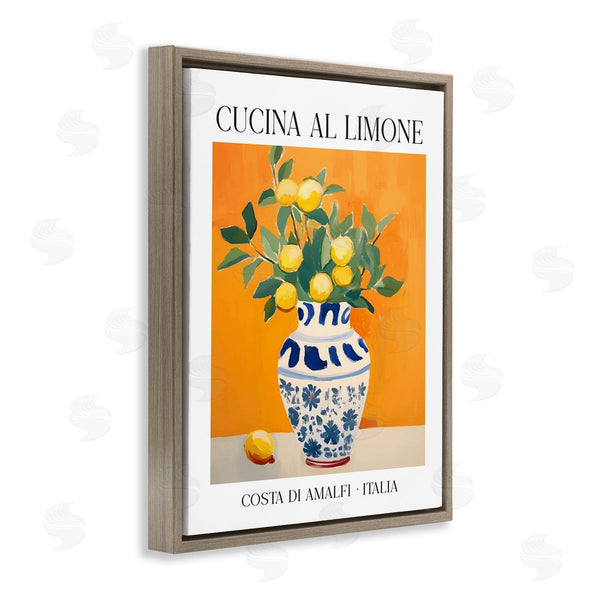 Stupell Industries Lettered And Lined | Lemon Branches In Italian Vase