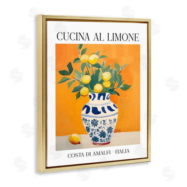 Stupell Industries Lettered And Lined | Lemon Branches In Italian Vase