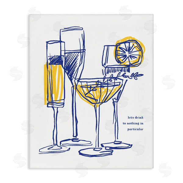stupell industries Lettered and Lined | Let's Drink Abstract Cocktail Glasses