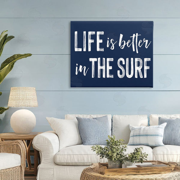 Stupell Industries Lettered And Lined | Life Better In Surf Wall Art