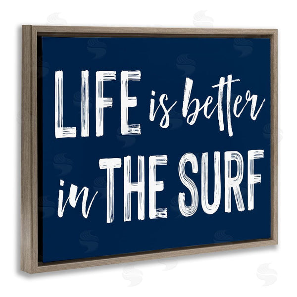 Stupell Industries Lettered And Lined | Life Better In Surf Wall Art