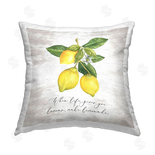 stupell industries Lettered and Lined | Life Gives You Lemons Printed Throw Pillow
