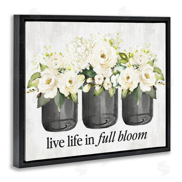 Stupell Industries Lettered And Lined | Life In Full Bloom Rustic Wall Art