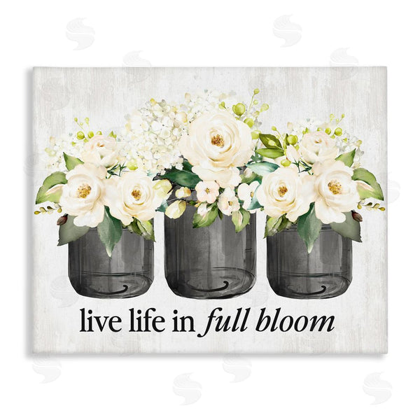 stupell industries Lettered and Lined | Life In Full Bloom Rustic Wall Art