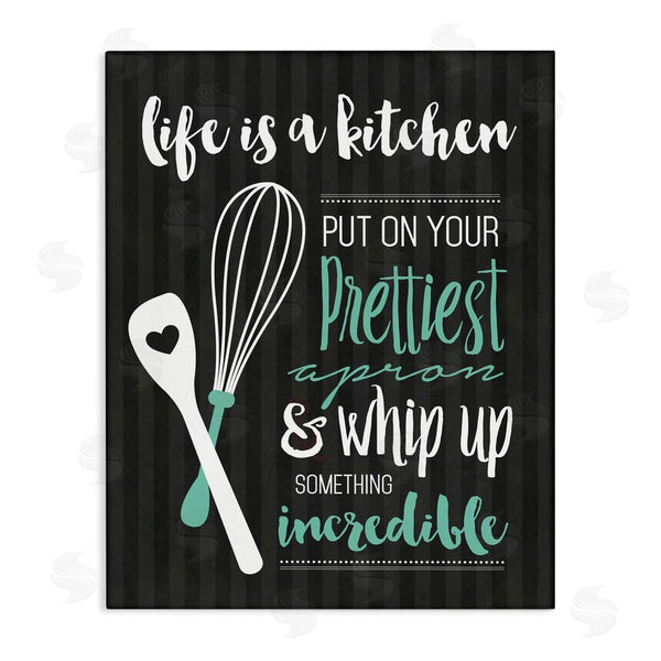 stupell industries Lettered and Lined | Life Is A Kitchen Motivational Wall Art