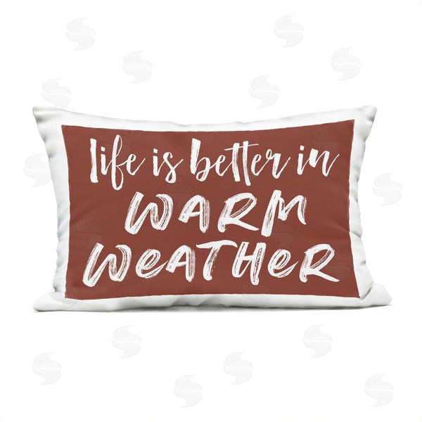 Stupell Industries Lettered And Lined | Life Is Better In Warm Weather Printed Throw Pillow
