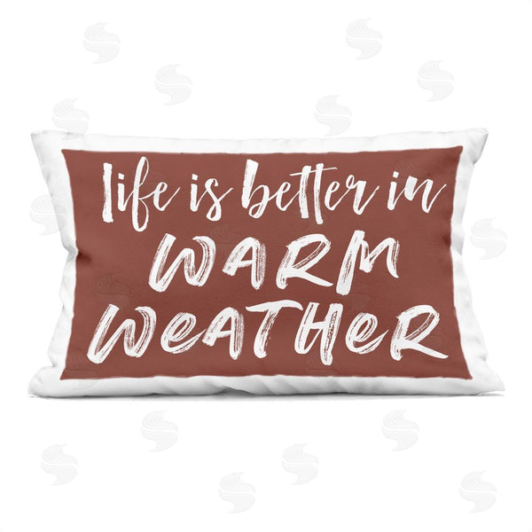 stupell industries Lettered and Lined | Life Is Better In Warm Weather Printed Throw Pillow