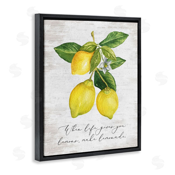 Stupell Industries Lettered And Lined | Life & Lemons Phrase Wall Art