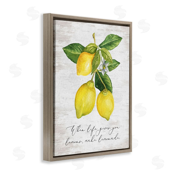 Stupell Industries Lettered And Lined | Life & Lemons Phrase Wall Art