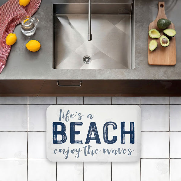 Stupell Industries Lettered And Lined | Life's A Beach Enjoy Anti-Fatigue Mat