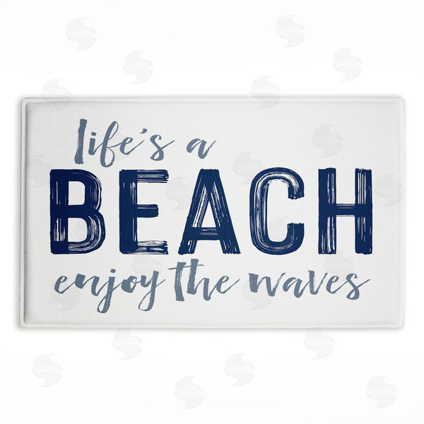 stupell industries Lettered and Lined | Life's A Beach Enjoy Plush Bath Mat