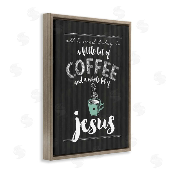 Stupell Industries Lettered And Lined | Little Coffee & Whole Lot Of Jesus Wall Art