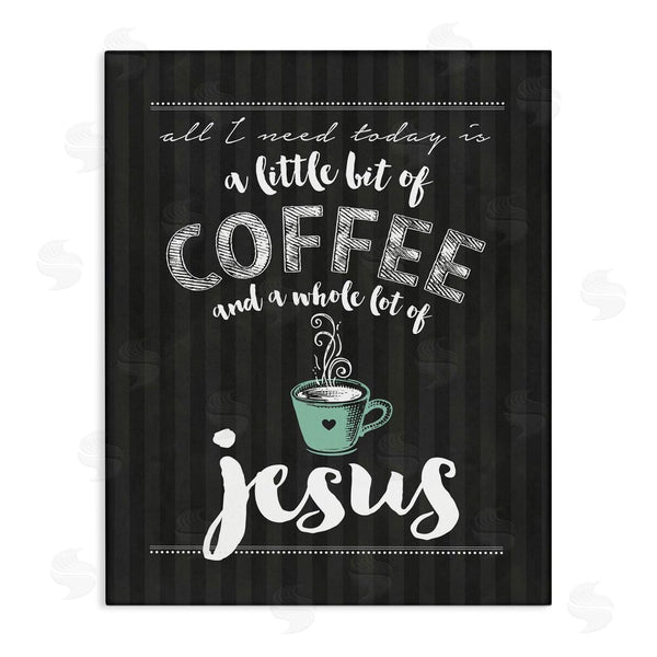 stupell industries Lettered and Lined | Little Coffee & Whole Lot Of Jesus Wall Art