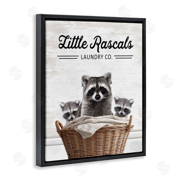Stupell Industries Lettered And Lined | Little Rascals Laundry Raccoons