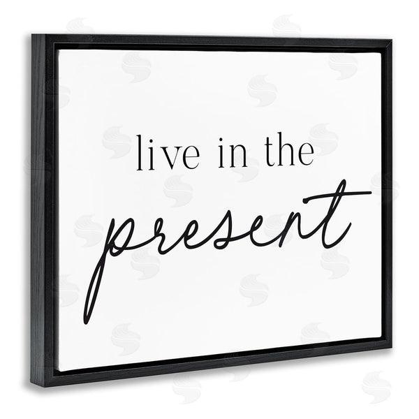 Stupell Industries Lettered And Lined | Live In The Present Wall Art