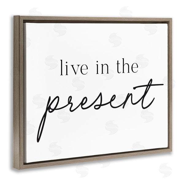 Stupell Industries Lettered And Lined | Live In The Present Wall Art