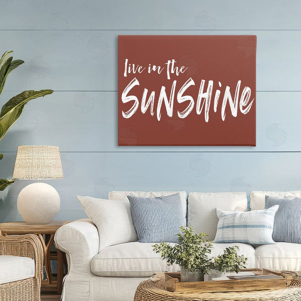 Stupell Industries Lettered And Lined | Live In The Sunshine Brown Wall Art