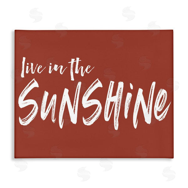stupell industries Lettered and Lined | Live In The Sunshine Brown Wall Art