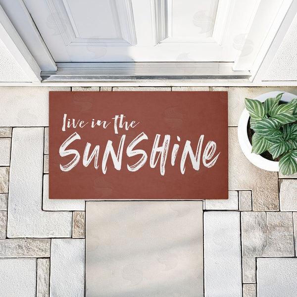 Stupell Industries Lettered And Lined | Live In The Sunshine Non-Woven Door Mat