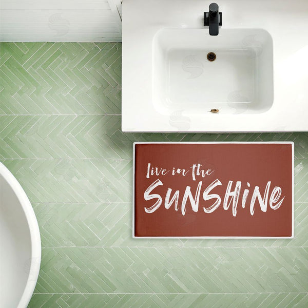 Stupell Industries Lettered And Lined | Live In The Sunshine Plush Bath Mat