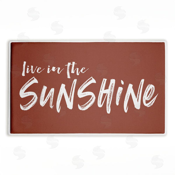 stupell industries Lettered and Lined | Live In The Sunshine Plush Bath Mat