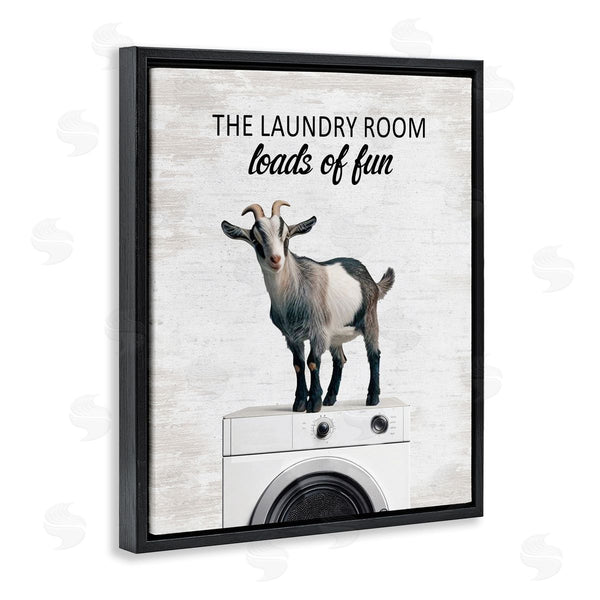 Stupell Industries Lettered And Lined | Loads Of Fun Laundry Goat