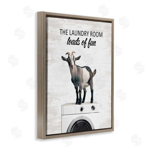 Stupell Industries Lettered And Lined | Loads Of Fun Laundry Goat
