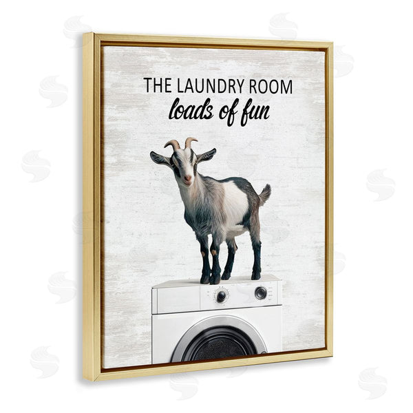 Stupell Industries Lettered And Lined | Loads Of Fun Laundry Goat