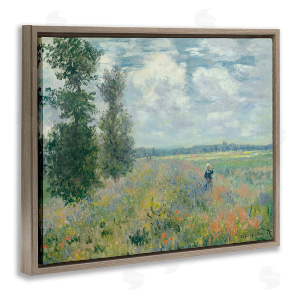 Stupell Industries Lettered And Lined | Lone Person Floral Blossom Meadow Quaint Scene Wall Art