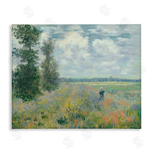 stupell industries Lettered and Lined | Lone Person Floral Blossom Meadow Quaint Scene Wall Art