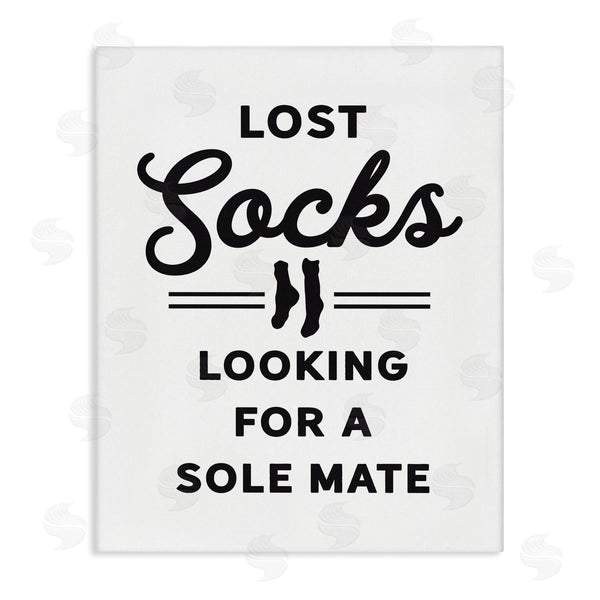 stupell industries Lettered and Lined | Lost Sock Soul Mate Laundry Room Saying Wall Art