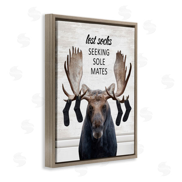 Stupell Industries Lettered And Lined | Lost Socks Seeking Sole Mates
