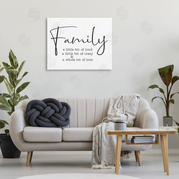 Stupell Industries Lettered And Lined | Loud Crazy Love Family Wall Art