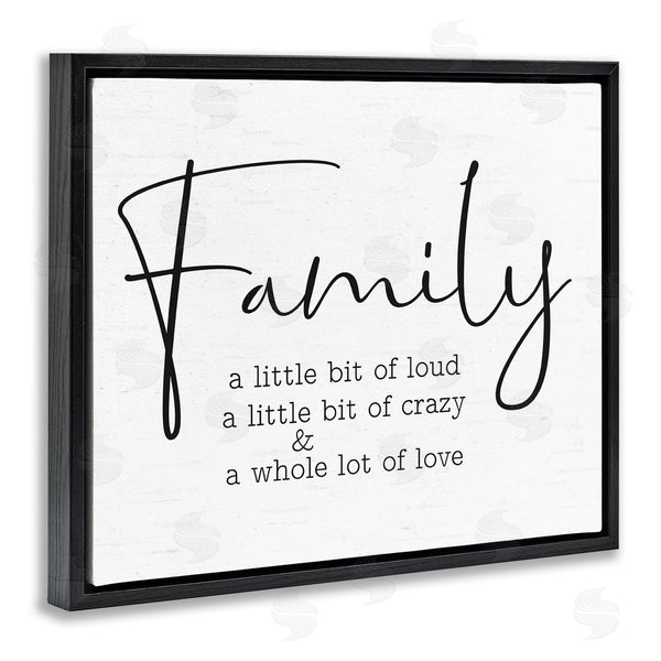 Stupell Industries Lettered And Lined | Loud Crazy Love Family Wall Art