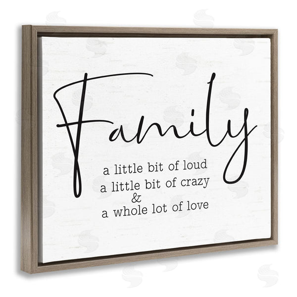 Stupell Industries Lettered And Lined | Loud Crazy Love Family Wall Art